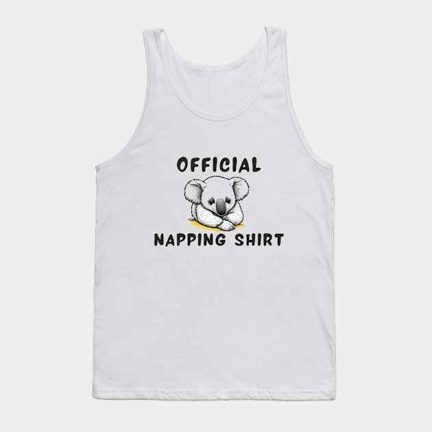 Napping shirt koala Tank Top by IOANNISSKEVAS